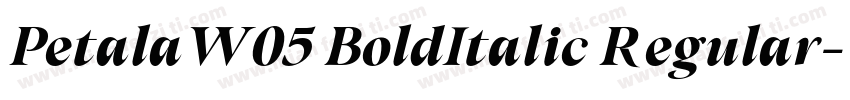 PetalaW05 BoldItalic Regular字体转换